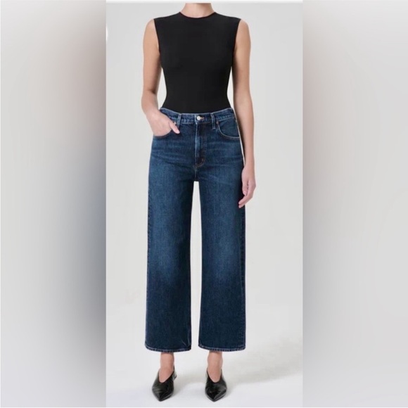 AGOLDE REN Wide Leg Jeans Dark Wash size 26 - Picture 1 of 6
